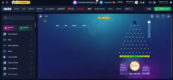 1win Plinko