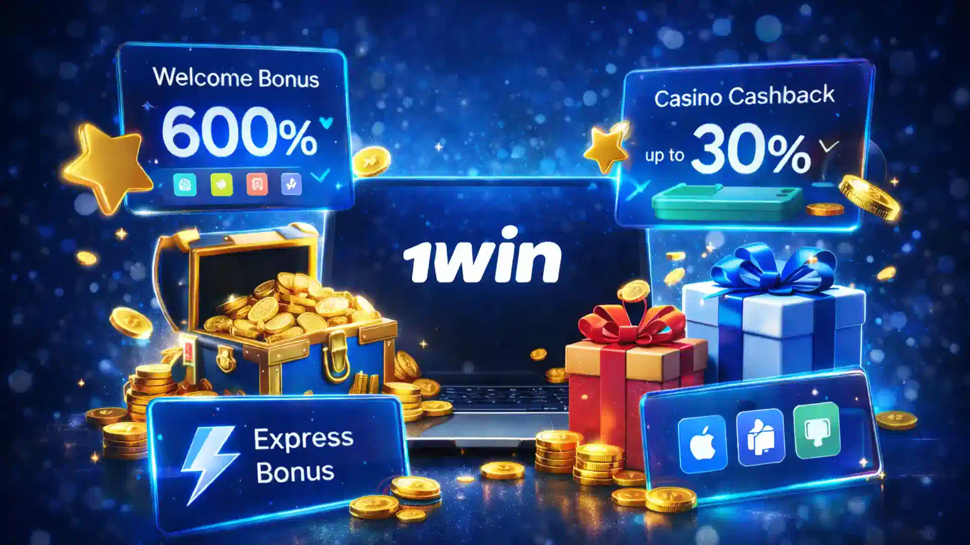 1win bonuses for Bangladesh players with welcome rewards, cashback offers and express bonuses available on the platform.