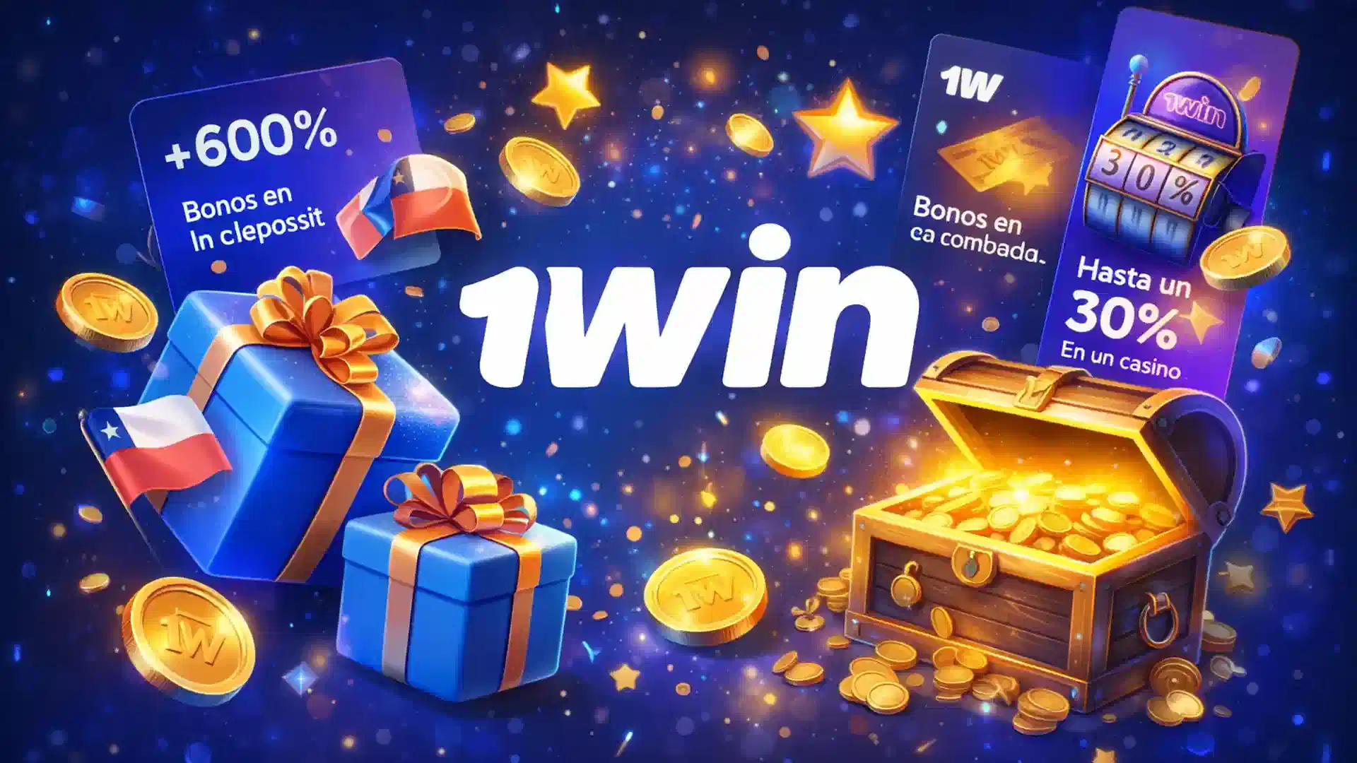 Bonos y promociones de 1win Chile con regalos, monedas y ofertas especiales
