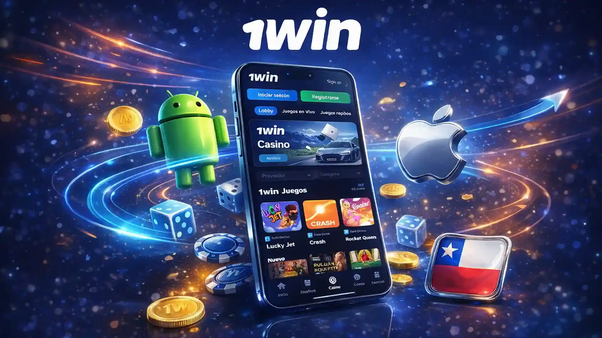 Aplicación móvil de 1win Chile para Android y iOS con casino y apuestas