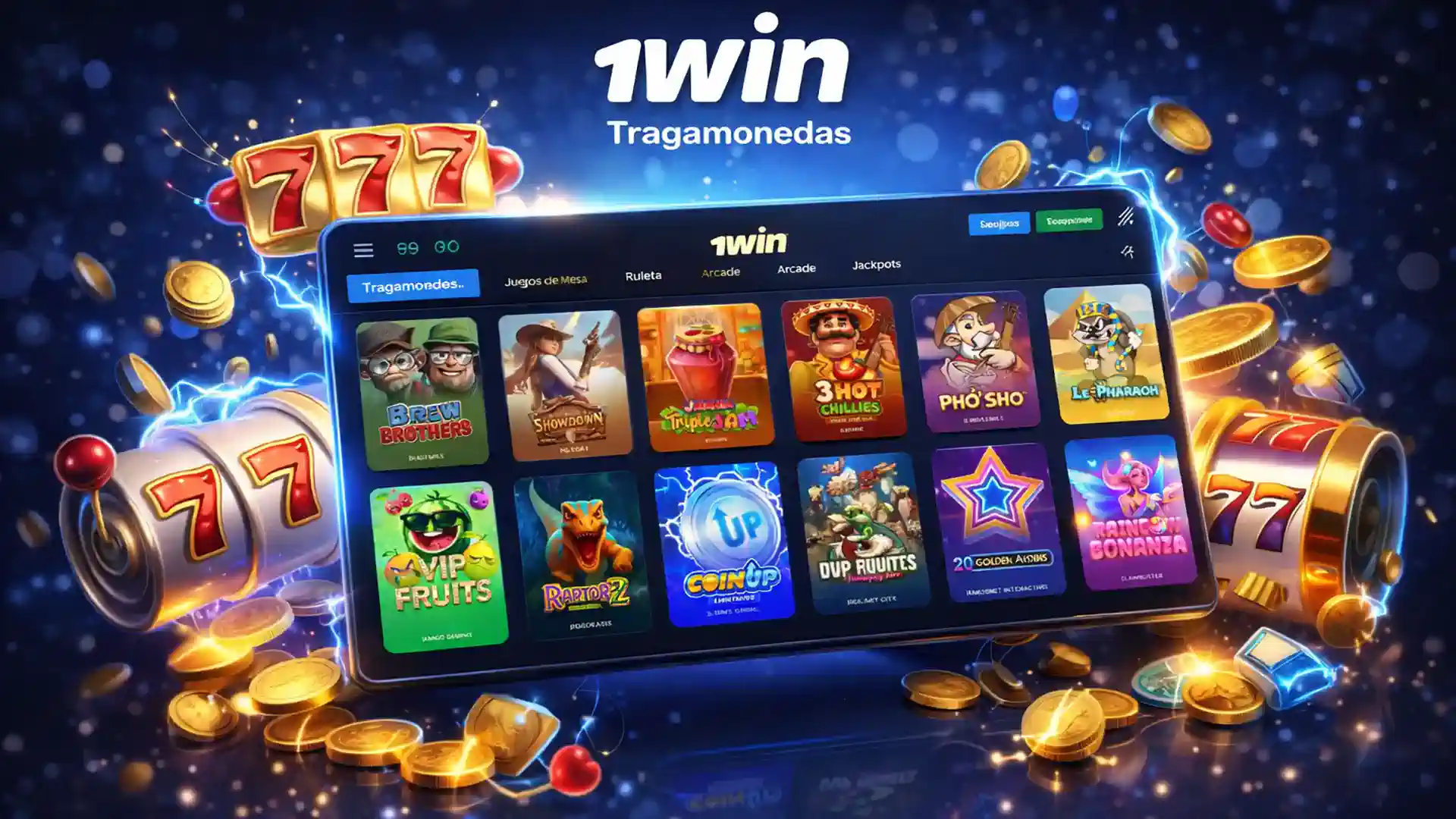 Tragamonedas en línea en 1win Chile con jackpots y slots populares