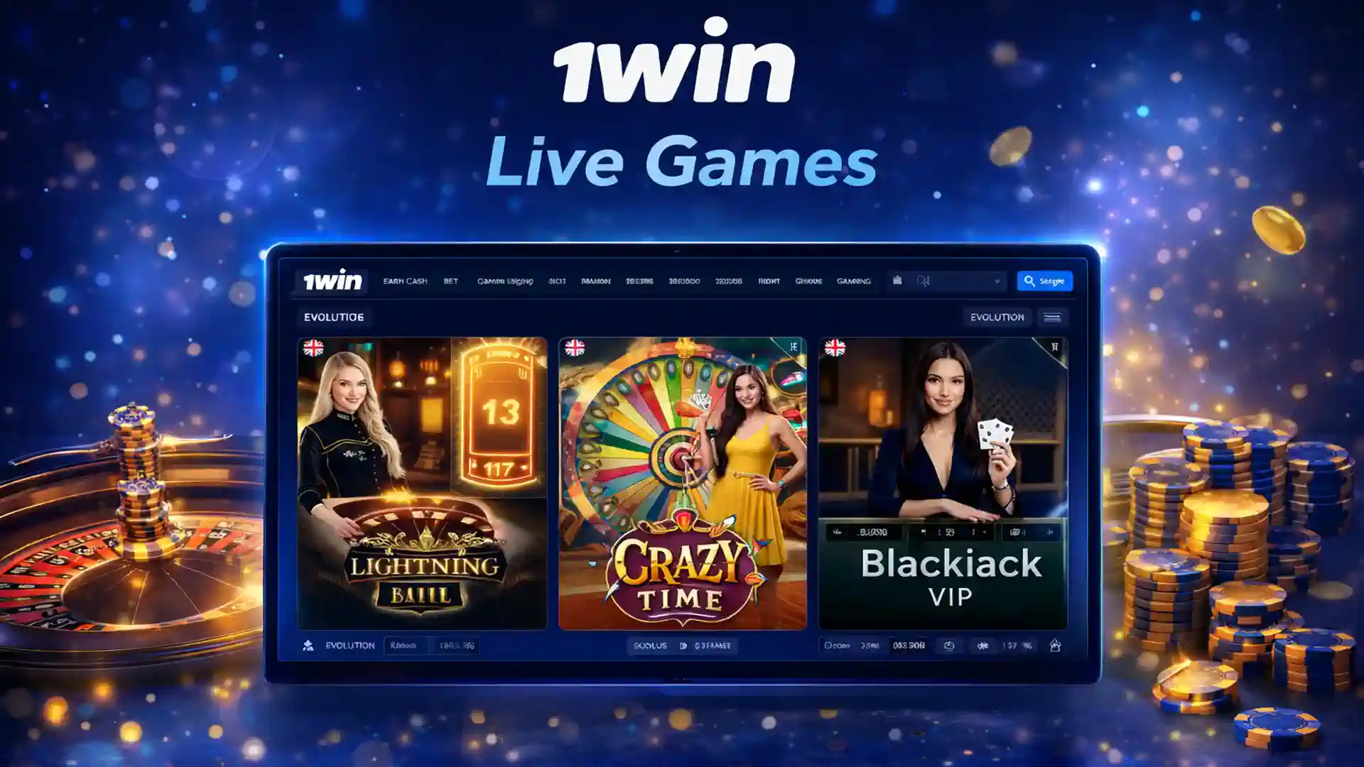 1win live casino games with real dealers, roulette, blackjack and immersive live gaming experience
