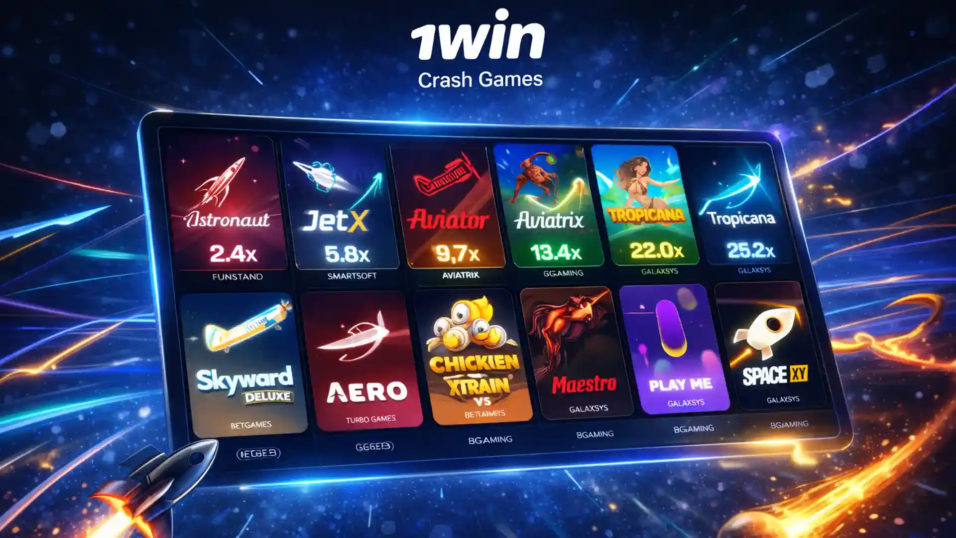 1win crash games in Thailand featuring Aviator, JetX and fast-paced multiplier games